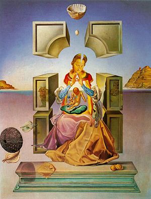 300x394 Cherchez La Muse The Wander Life - Salvador Dali Gala Painting