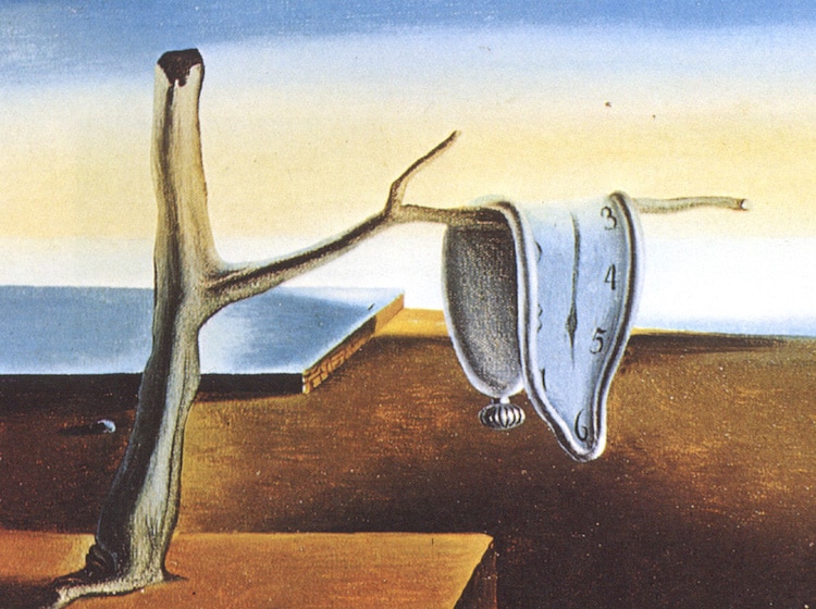 750x560 The Persistence Of Memory By Salvador Dali - Salvador Dali Melting Clock Painting