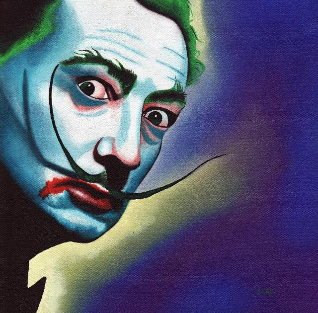 640x630 Salvador Dali Amp His Surrealist Artwork Get A Batman Amp Joker Makeover - Salvador Dali Original Painting