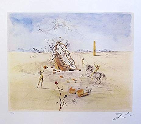 463x407 Artwork By Salvador Dali Cosmic Horseman Limited - Salvador Dali Original Painting