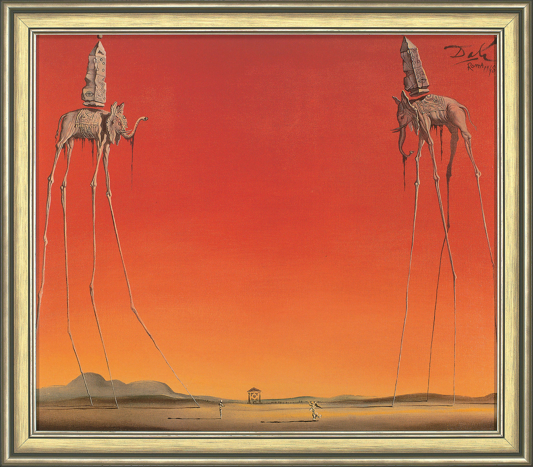 2106x1846 Les Elephants By Salvador Dali Reproduction - Salvador Dali Painting