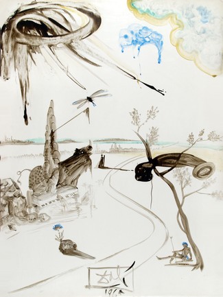 325x433 Salvador Dali Fantastic Voyage Film Connection Artist Dan Twyman - Salvador Dali Painting Of Raquel Welch