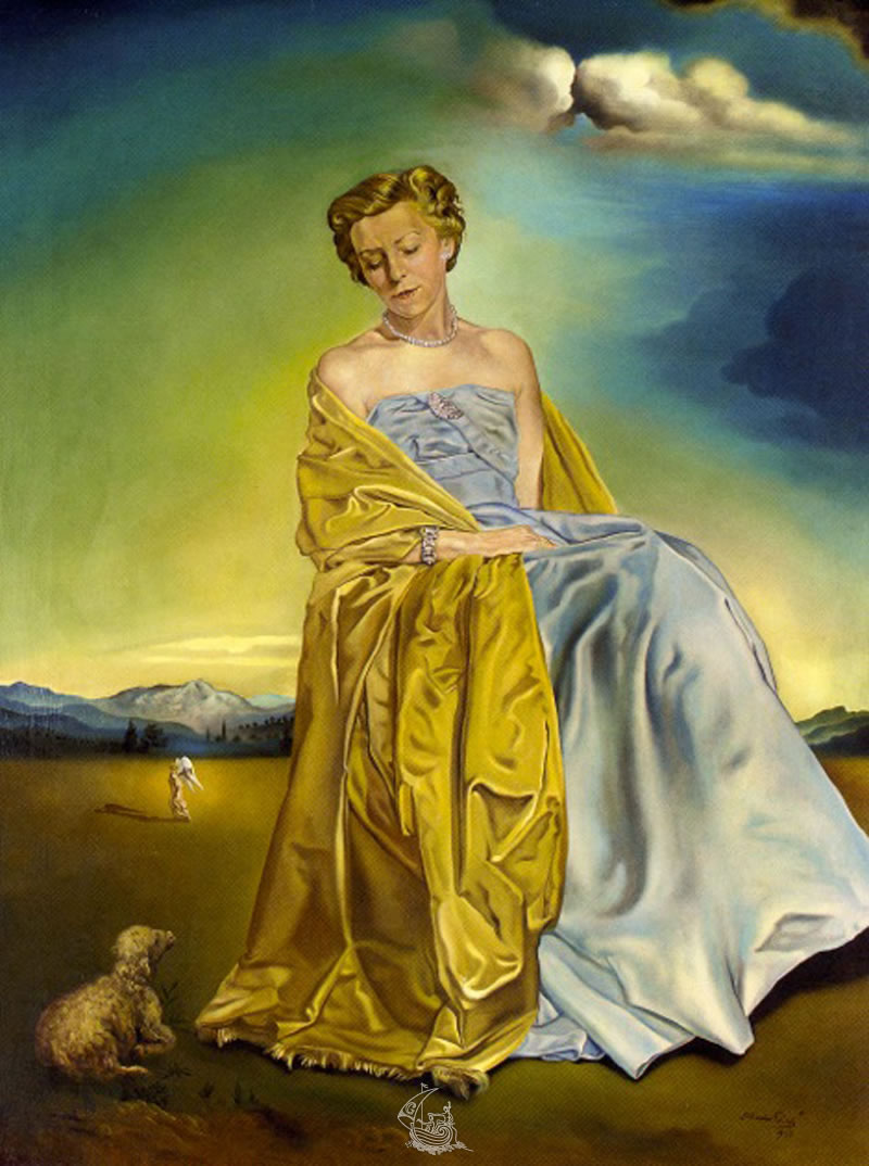 800x1074 Portrait Of Mrs. Eric Phillips Catalogue Of Paintings - Salvador Dali Portrait Painting
