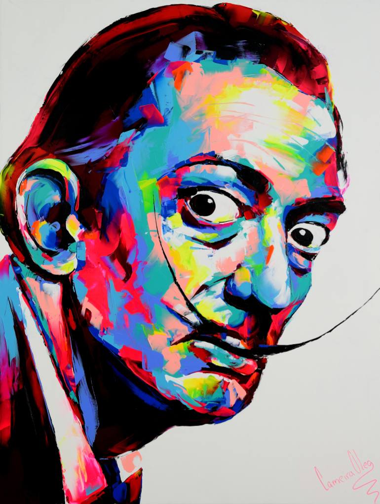 770x1023 Saatchi Art Salvador Dali Painting By Oleg Cameira - Salvador Dali Portrait Painting