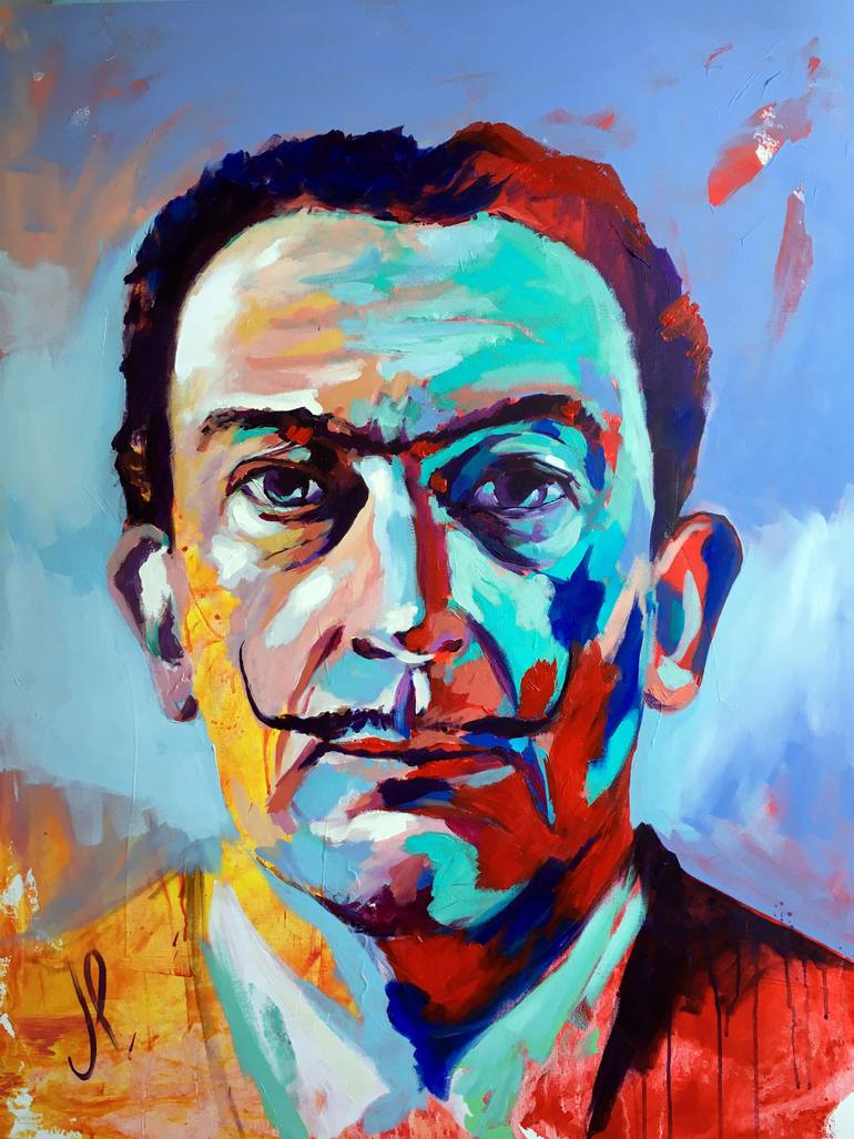 770x1027 Saatchi Art Salvador Portrait Painting By Javier - Salvador Dali Portrait Painting