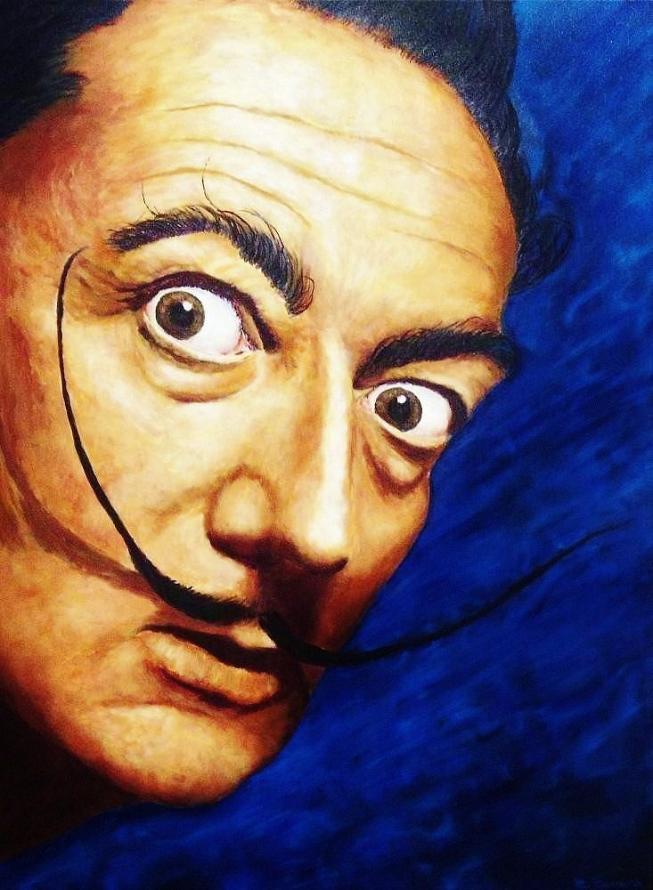 733x1000 Salvador Dali - Salvador Dali Portrait Painting
