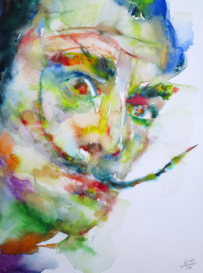 669x900 Salvador Dali - Salvador Dali Portrait Painting