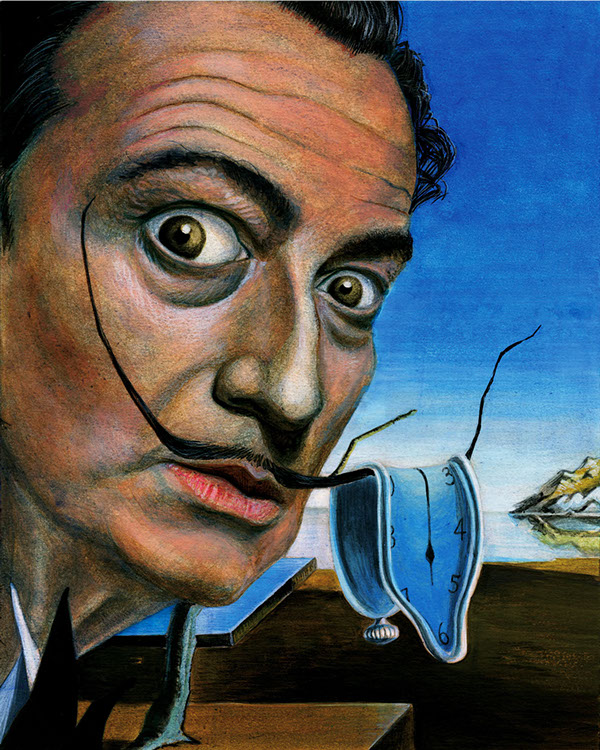 600x750 Salvador Dali My Storybook - Salvador Dali Portrait Painting