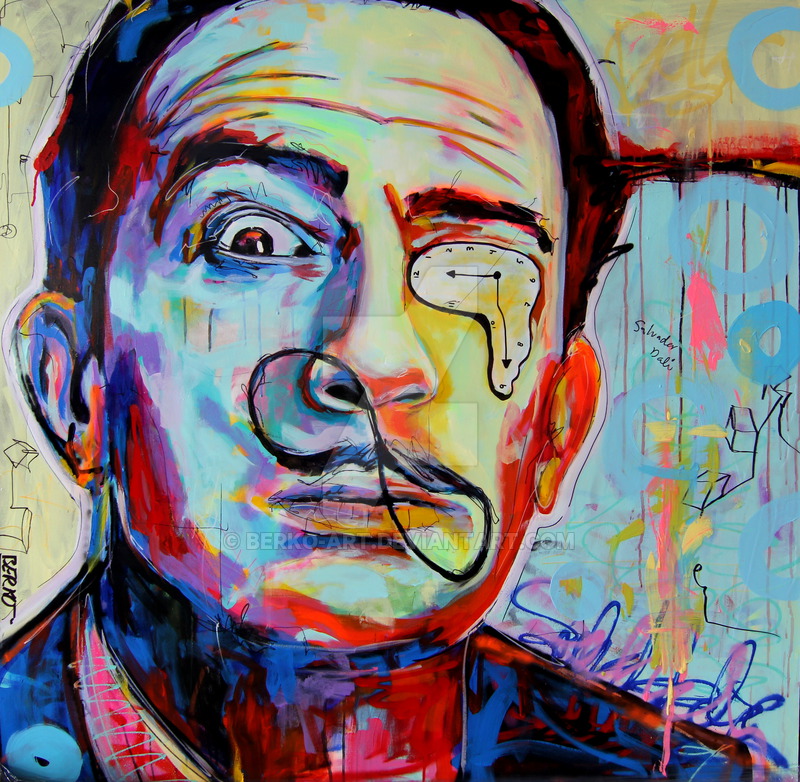 800x782 Salvador Dali By Berko Art - Salvador Dali Portrait Painting