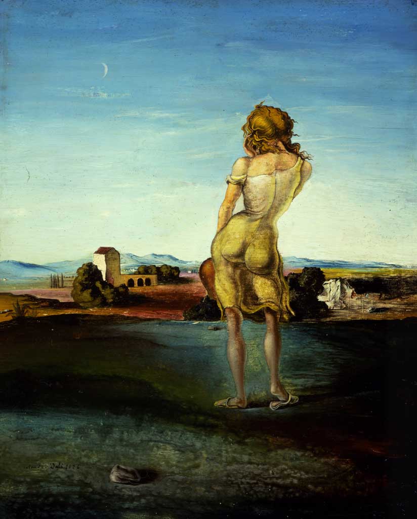 824x1024 Girl With Curls - Salvador Dali Woman Painting