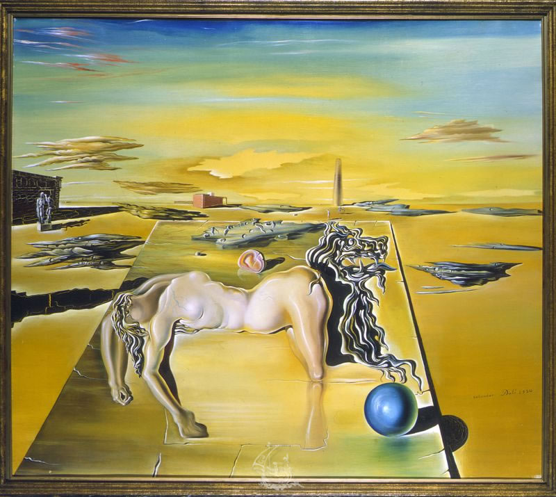 800x715 Sleeping Woman, Horse, Lion Catalogue Of Paintings - Salvador Dali Woman Painting