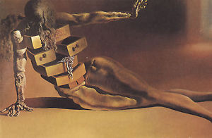 300x196 Framed Print - Salvador Dali Woman Painting