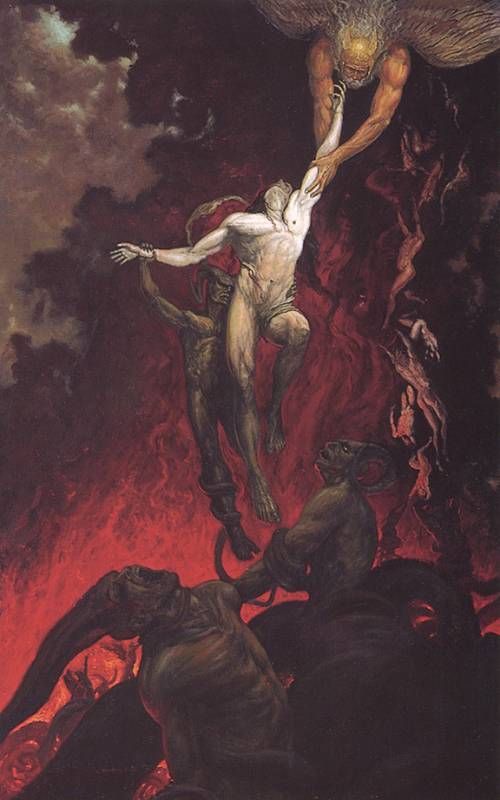 500x800 Marc Fishman Salvation Mythsamplegends Angel - Salvation Painting