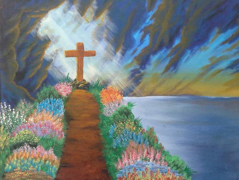 770x578 Saatchi Art Path To Salvation Painting By Michael Edquiban - Salvation Painting