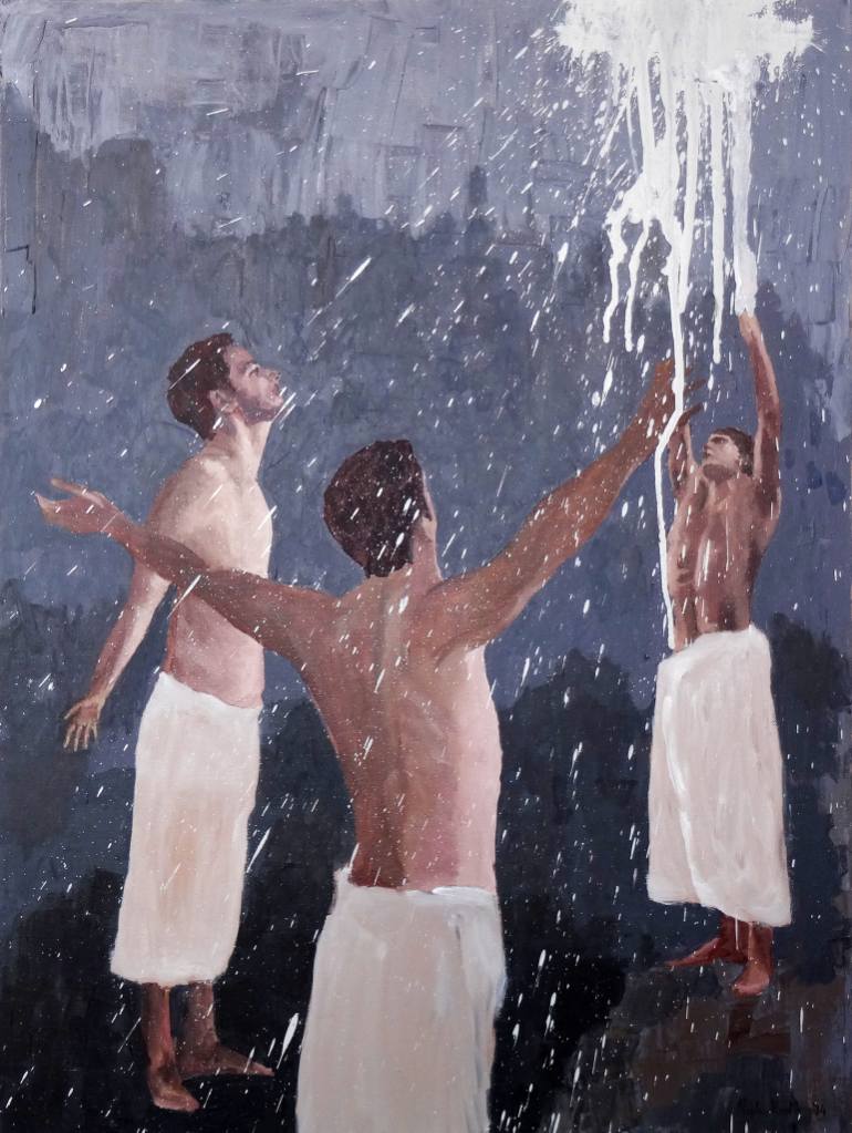 770x1023 Saatchi Art The White Robes Of Salvation Painting By Nadia Rapti - Salvation Painting