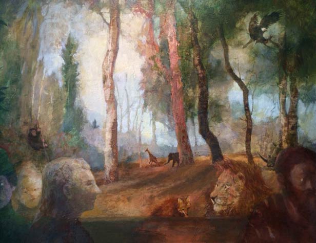 616x475 Sandra Phillips Frank Sampson New Paintings Local Exhibits - Sampson Painting