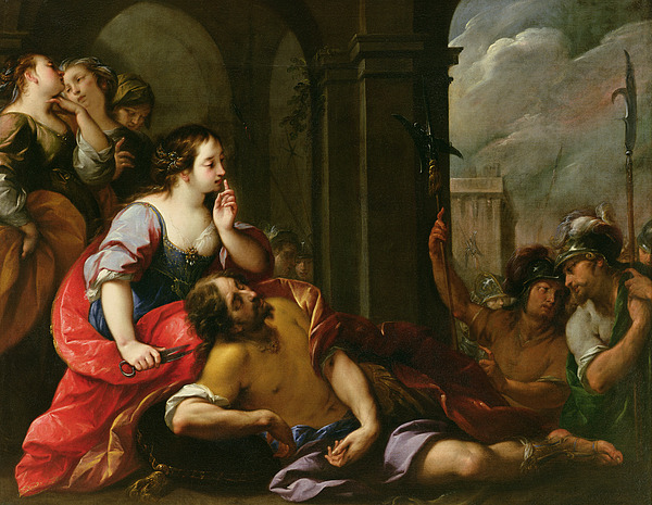 600x465 Samson And Delilah Painting By Giuseppe Nuvolone - Samson And Delilah Painting