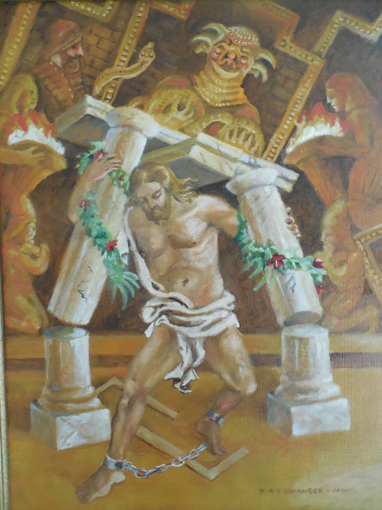 770x1027 Saatchi Art Samson Painting By Daniel Anthony Ignatius Swanger - Samson Painting