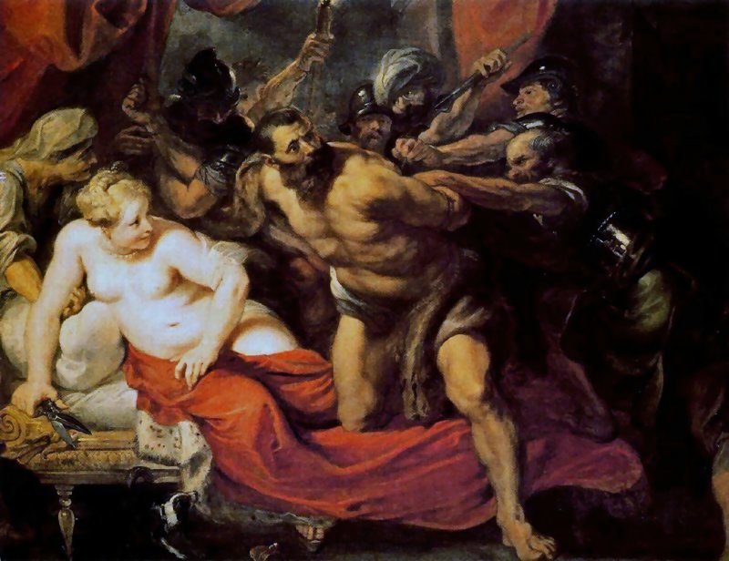 800x616 Capture Of Samson Painting Peter Paul Rubens Oil Paintings - Samson Painting