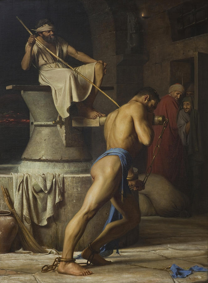 663x900 Samson Painting By Carl Bloch - Samson Painting