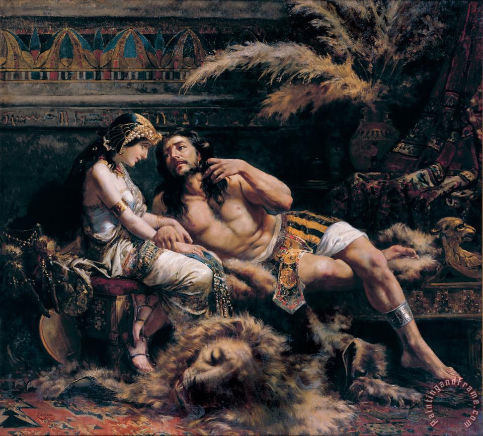 960x868 Jose Echenagusia Samson And Delilah Painting - Samson Painting