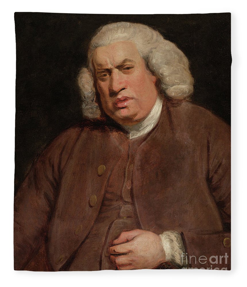 860x1000 Samuel Johnson Fleece Blanket For Sale By Joshua Reynolds - Samuel Johnson Painting