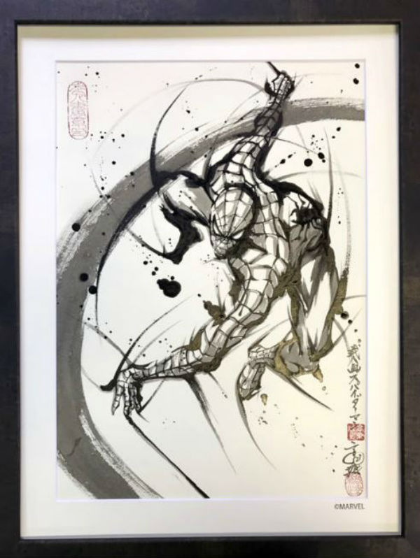 600x798 Samurai Portraits Of Marvel Super Heroes Using Japanese Ink - Samurai Ink Painting