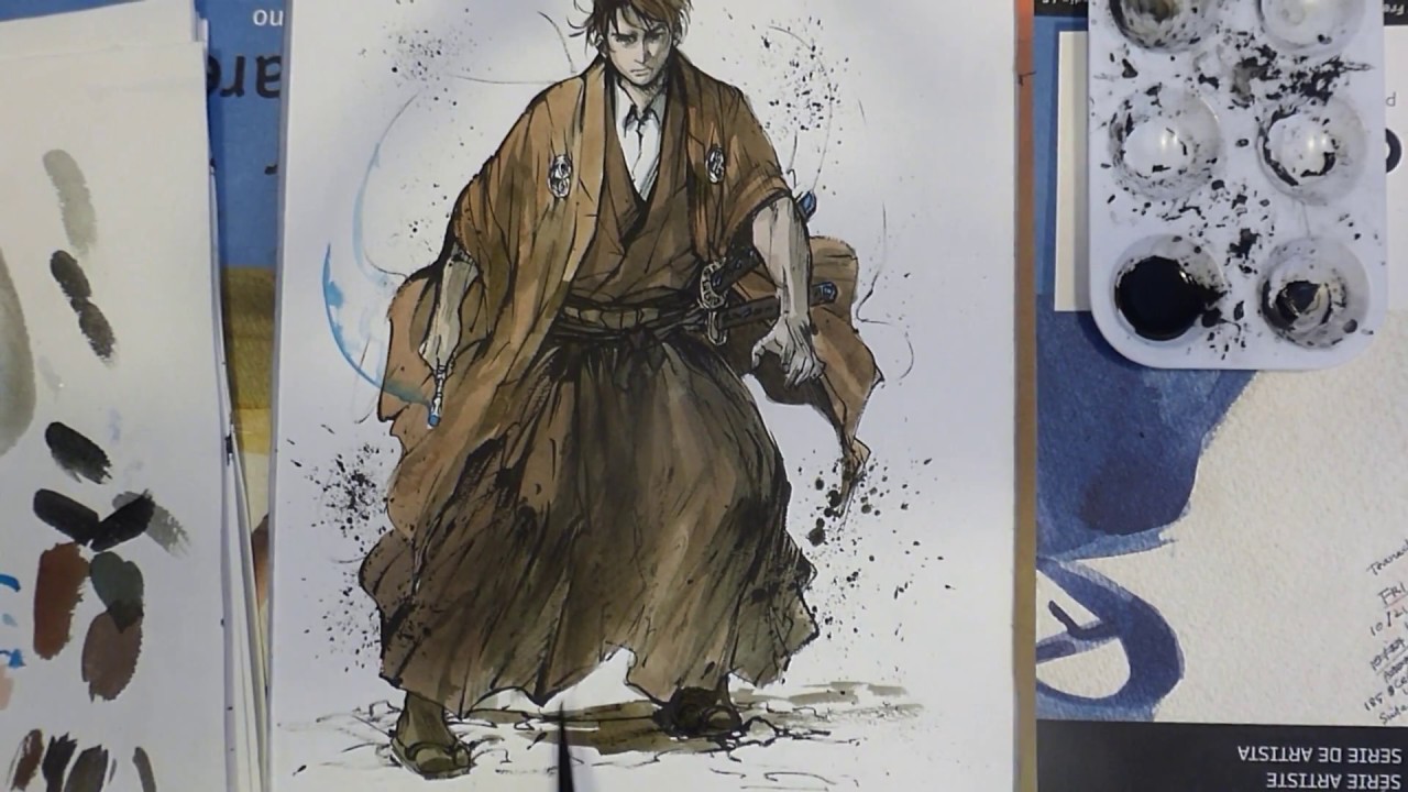 1280x720 Doctor Who Samurai - Samurai Ink Painting