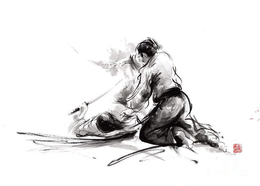 900x644 Found On Google From Samurai - Samurai Ink Painting