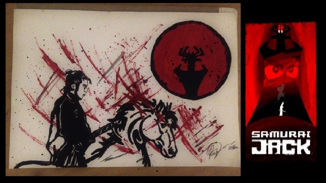 1280x720 Speed Drawing Samurai Jack - Samurai Jack Painting