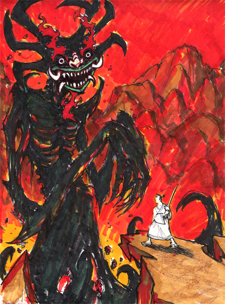 444x600 Sketch For Samurai Jack By Vicnaa - Samurai Jack Painting