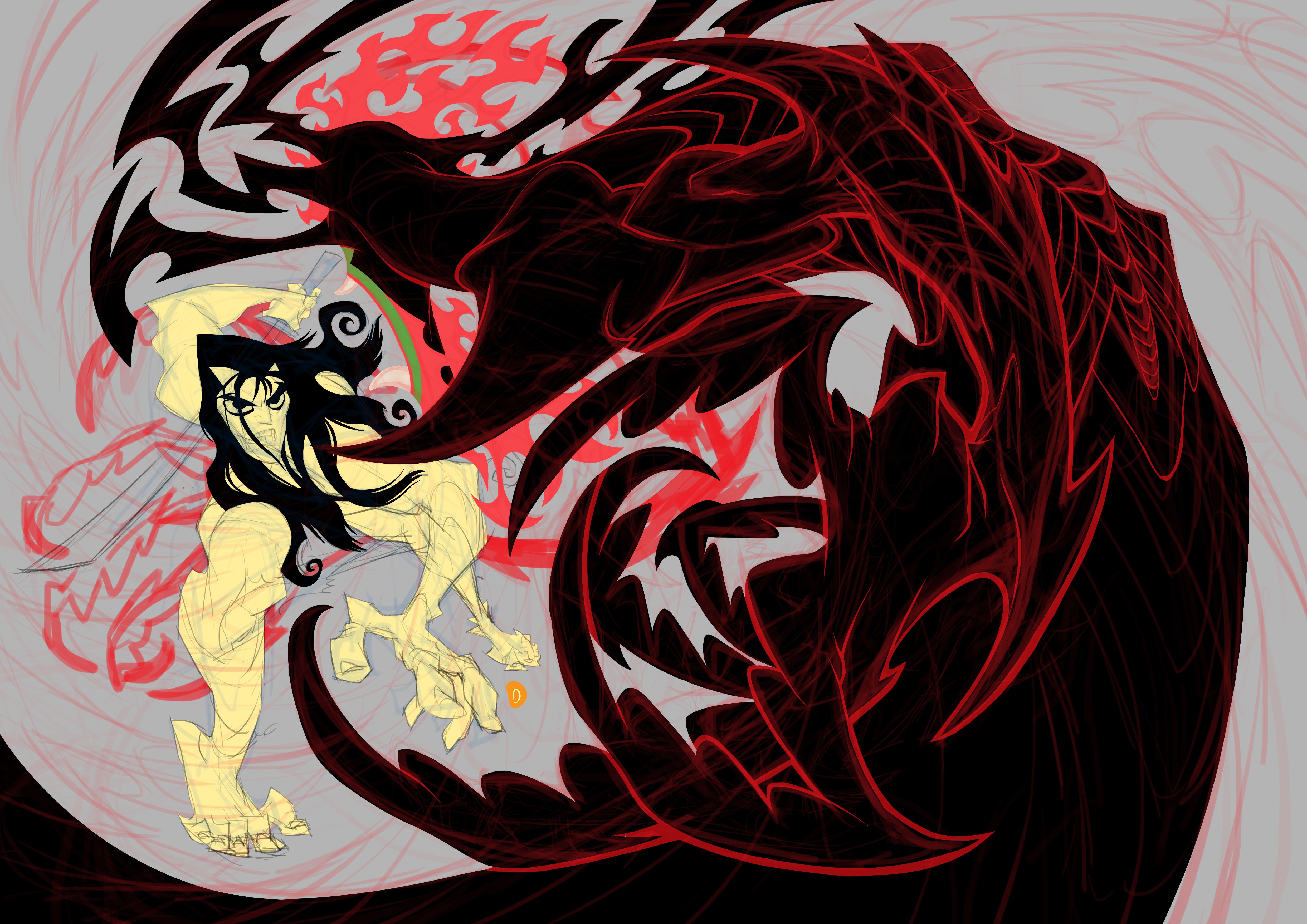 4960x3508 Drawitbetter - Samurai Jack Painting