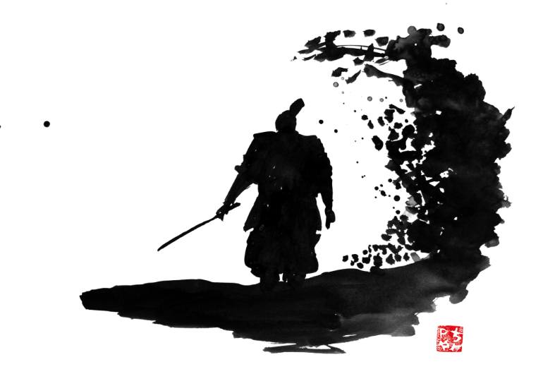 770x540 Saatchi Art Samurai Painting By Pechane Sumie - Samurai Painting