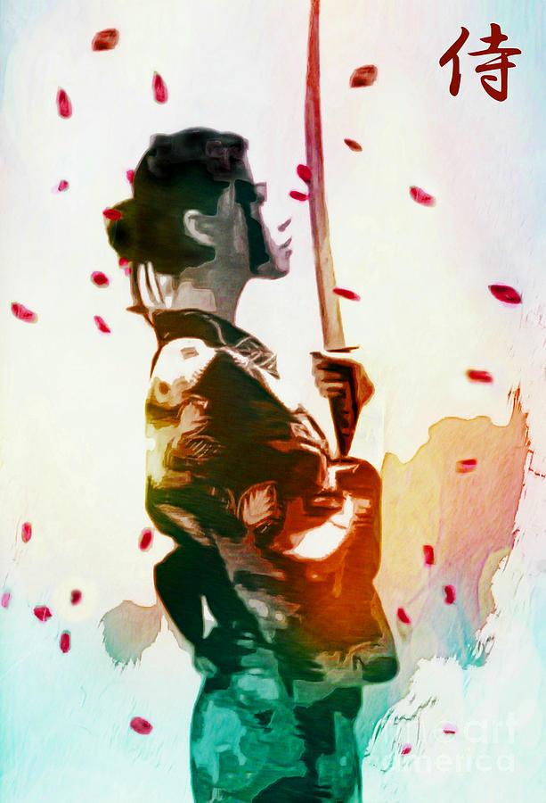 613x900 Samurai Girl - Samurai Painting