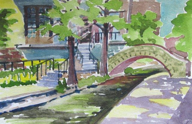 640x413 San Antonio, Texas Painting Trip Martha Paisley Ruth - San Antonio Riverwalk Painting