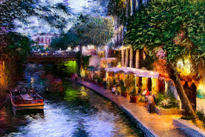 300x200 San Antonio River Walk Paintings Fine Art America - San Antonio Riverwalk Painting