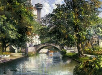 346x255 San Antonio River Walk - San Antonio Riverwalk Painting