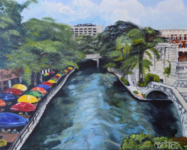 597x480 San Antonio Riverwalk Melissa A. Torres X Acrylic - San Antonio Riverwalk Painting