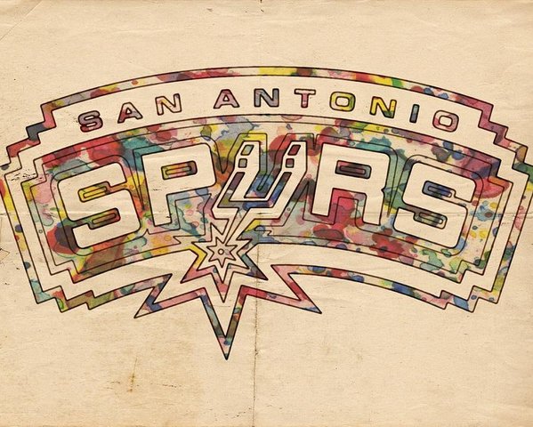 599x480 San Antonio Spurs Poster Art Poster By Florian Rodarte - San Antonio Spurs Painting