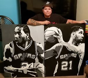 300x266 San Antonio Spurs Paintings Ebay - San Antonio Spurs Painting