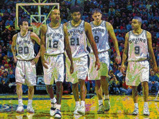 655x492 The Art Studio Of Jason Robichau - San Antonio Spurs Painting