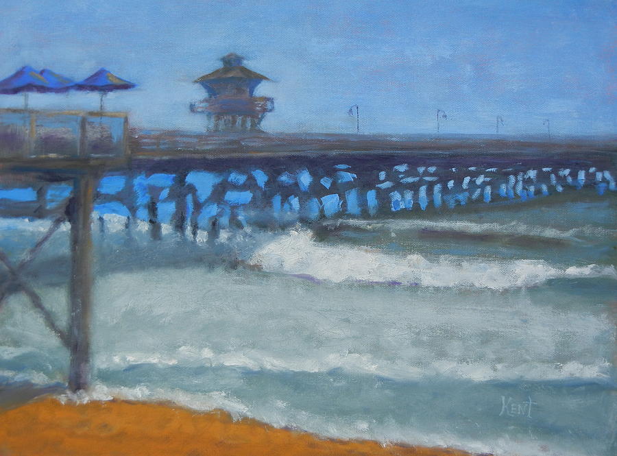 900x665 San Clemente Pier Painting By Kent Pace - San Clemente Painting
