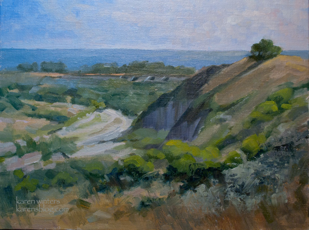 1000x744 San Mateo Creek San Clemente Plein Air Oil Painting - San Clemente Painting