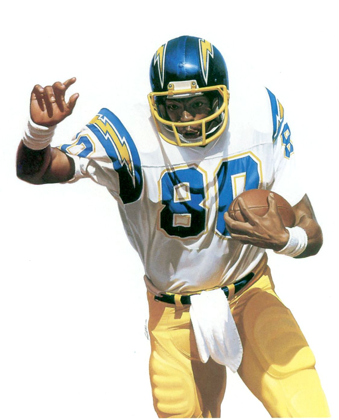 1126x1397 Kellen Winslow, San Diego Chargers. Painting By Chuck Ren. Teams - San Diego Chargers Painting