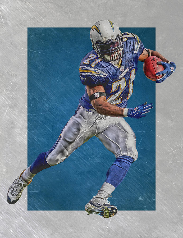 692x900 Ladainian Tomlinson San Diego Chargers Art Painting By Joe Hamilton - San Diego Chargers Painting