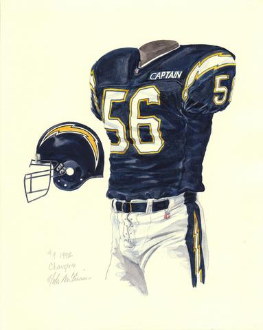 383x479 Los Angeles Chargers Heritage Sports Art - San Diego Chargers Painting