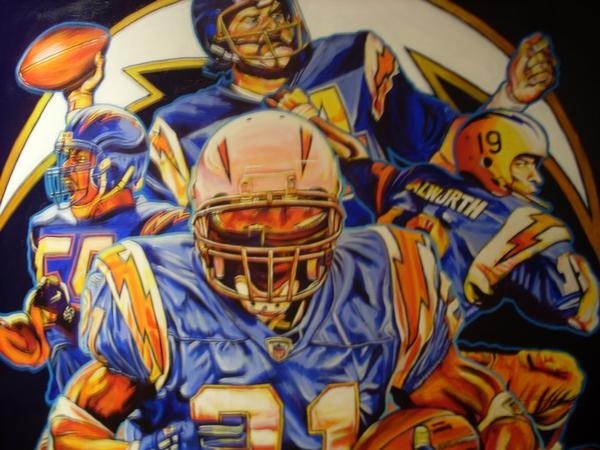 600x450 Sweet Artist - San Diego Chargers Painting