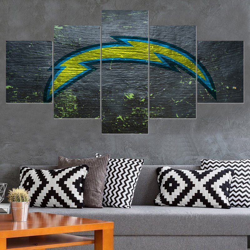 800x800 Cartoon Sport Ball San Diego Chargers Logo Paintings Wall Art Home - San Diego Chargers Painting