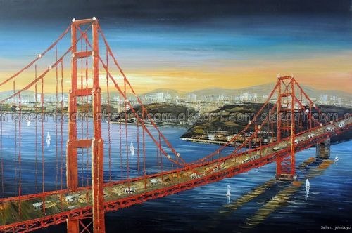 San Francisco Bridge Painting at PaintingValley.com | Explore ...