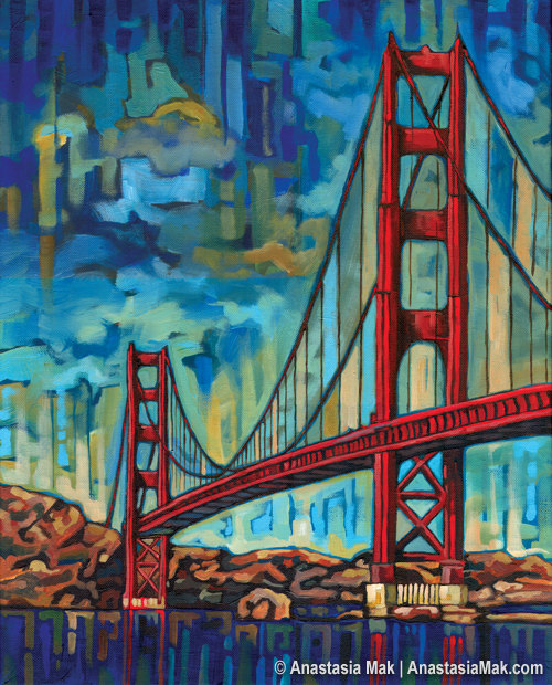 San Francisco Bridge Painting at PaintingValley.com | Explore ...